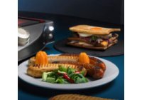 SPIDOGLASS™ SP 15PR - alul sima, felül bordázott felületű, üveg kerámia kontakt grill