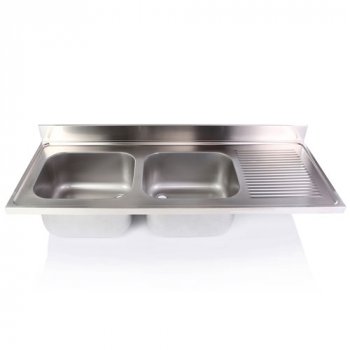 PG Art - 2 medencés 180/70 mosogató fedlap, csepegtetővel, 2 db medence: 60*50*30 cm