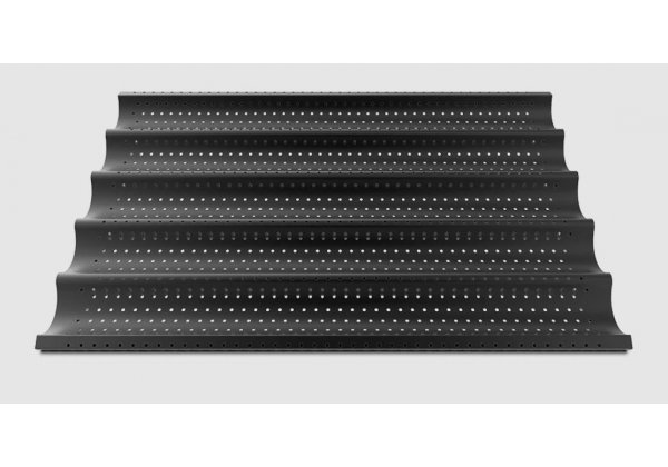 UNOX TG435 FORO.Baguette Black - perfporált alumínium 600*400 mm, NonStick Baguette sütő tepsi