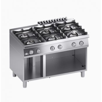 ATA700 - 6 égős gáz főzőlap nyitott alépítményen,, 44.1kW, Solution Line
