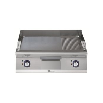 Electrolux XP700 - elektromos 2 zónás asztali rostlap, 2/3 sima, 1/3 bordázott felület, 800 mm; 8.4kW/400V