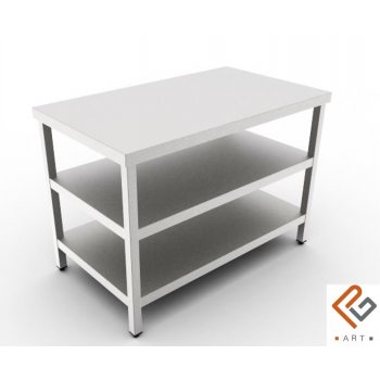 Rm acél  munkaasztal 200*70*85 cm Alsó és köztes polccal