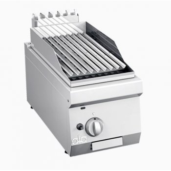 ATA 600 - 1 zónás, gázüzemű asztali Lávaköves Grill bordázott sütőfelület, 6.0kW