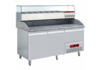 Diamond TP23/P9 SX160G - pizza előkészítő hűtött asztal, munkafelület felett feltéthűtővel