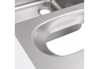 ZÖLDSÉG előkészítő és mosó munkalap,  vágólappal és ledoból