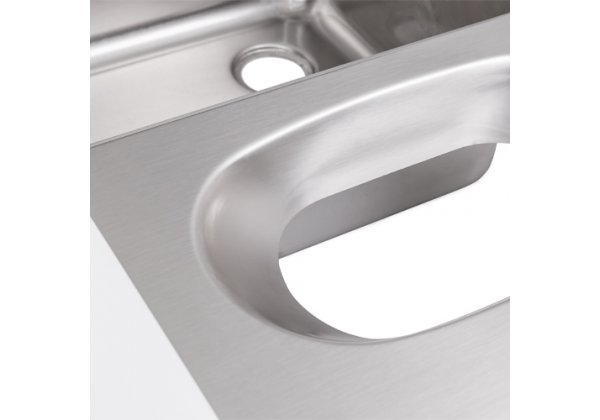 ZÖLDSÉG előkészítő és mosó munkalap,  vágólappal és ledoból