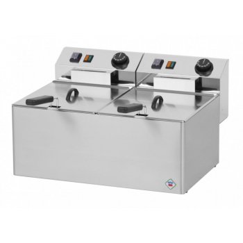 RmGastro FE 77 E - EcoLine asztali fritőz, 2*8 lt-es, hideg zónás, 2 db kosárr, 2*3.0kW/230V