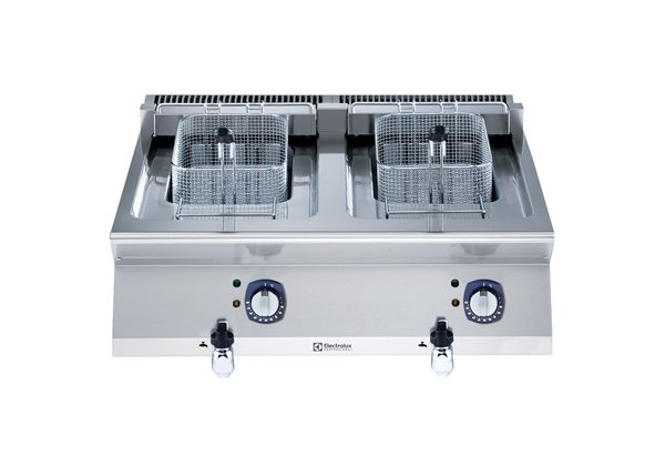 Electrolux XP700 - elektromos olajsütő 2*12lt. -es medencékkel, asztali kivitel, 17.4kW/400V;