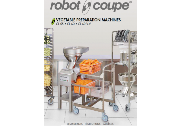 Robot Coupe CL60 2300 - Munkaállomás 2 sebességes 400V-os motor, állvánnyal, 16 db tárcsával