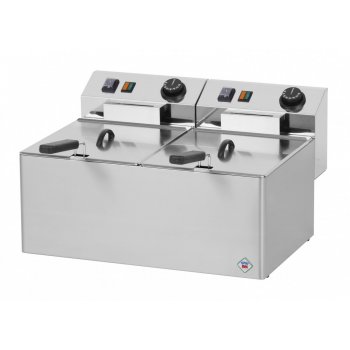 RmGastro FE 77E - EcoLine asztali olajsütő, 2*8 lt-es, hidegzónás, 2 db kosárral, 230V