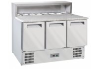 Diamond WR-SRP6-Z3 - pizza előkészítő hűtött munkaasztal, 3 db ajtó, 8*GN1/6 feltét edényhely