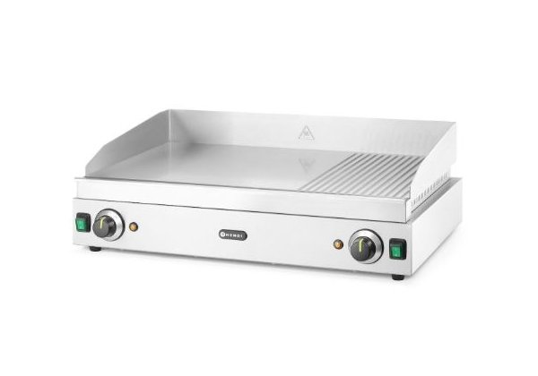 HENDI - asztali rostlap, 2/3 Sima, 1/3 Bordázott sütőfelület, elektromos üzemű