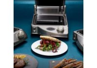 SPIDOGLASS™ SP 15PR - alul sima, felül bordázott felületű, üveg kerámia kontakt grill