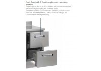 Studio-54 BasicLine Daiquiri 4P - 4 ajtós hűtött munkaasztal, fedlap felhajtással, GN1/1 rácspolccal, H660 mm