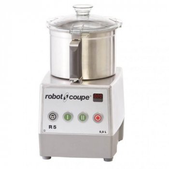 Robot-Coupe R5-2V - asztali KUTTER 5,9 lt. 2 sebesség, rm. acél tállal (24614)