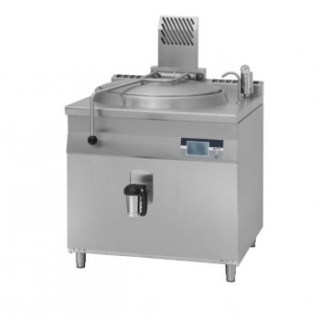 GAM GLR-155 - 150 lt. ÉRINTŐ kijelzős gázüzemű főzőüst, indirekt fűtéssel,