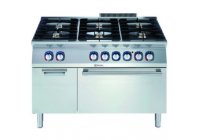Electrolux Professional XP700 -  6 égős gáztűzhely, alul GN2/1-es elektromos sütővel