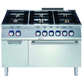 Electrolux Professional XP700 -  6 égős gáztűzhely, alul GN2/1-es elektromos sütővel