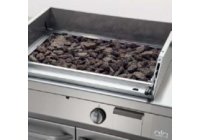 ATA 600 - 2 zónás, gázüzemű asztali Lávaköves Grill bordázott sütőfelület, 6.0kW