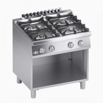 ATA700 - 4 égős gáz főzőlap nyitott alépítményen,, 29.4kW, Solution Line