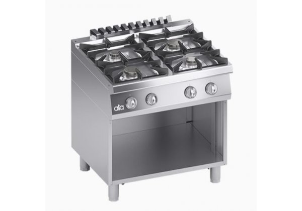 ATA700 - 4 égős gáz főzőlap nyitott alépítményen,, 29.4kW, Solution Line