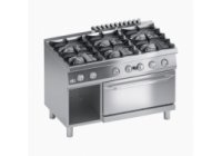 ATA700 - 6 égős gáz főzőlap, GN2/1 méretű gázsütővel, 51.6kW, Performance Line