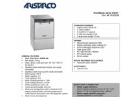 ARISTARCO AF 38.25 ESI - 2025 modell; pohármosogató gép, 38*38 cm kosár, digitális vezérlés