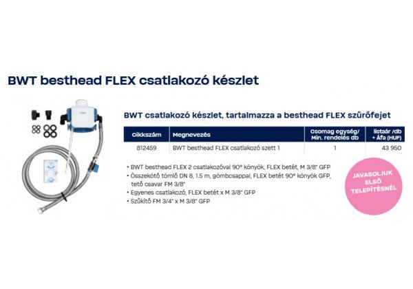 BWT besthead FLEX csatlakozó készlet