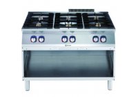 Electrolux Professional XP700 - 6 égős gázüzemű főzőlap, elöl nyitott alépítményen