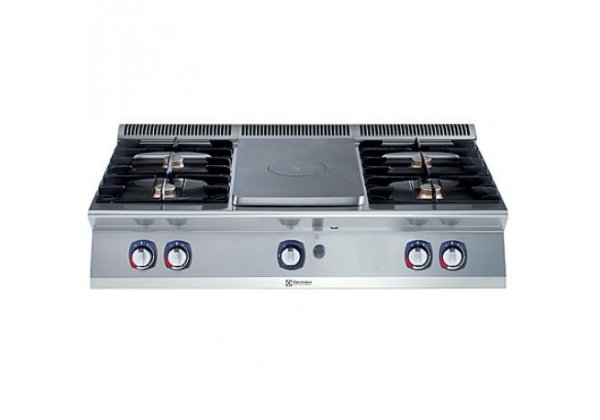 Electrolux Professional XP700 - 1 zónás asztali ZÁRT gázüzemű +4 nyílt égős főzőlap