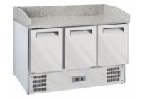 Diamond WR-SRZ6-M3 - pizza előkészítő hűtött asztal, Gránit munkalap, 3 db ajtó