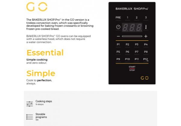 UNOX BakerLux SHOP.Pro™ GO - Arianna látványsütő 4db 460*330 mm