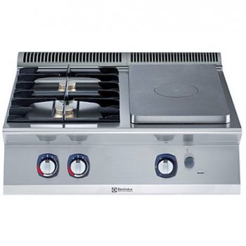 Electrolux Professional XP700 - 1 zónás asztali ZÁRT gázüzemű +2 nyílt égős főzőlap