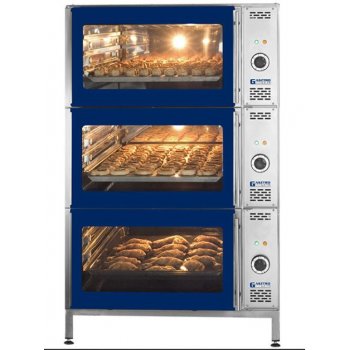 GAM GES-003 - 3 aknás elektromos statikus sütőkemence, GN2/1 belső méret