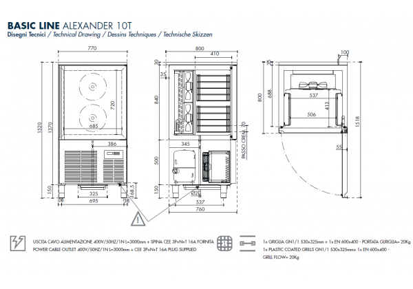 STUDIO-54 - Basic Line Alexander 10T - sokkoló hűtő-fagyasztó, 5 tálcás