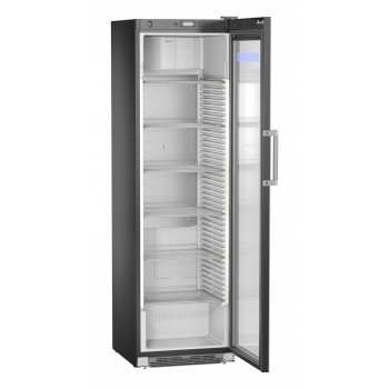 Liebherr FKDv 4523 üvegajtós, fekete színű ventilációs hűtőszekrény 449 lt