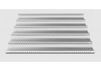 UNOX TG445 FORO.Baguette -  perfporált alumínium 600*400 mm, Baguette sütő tepsi