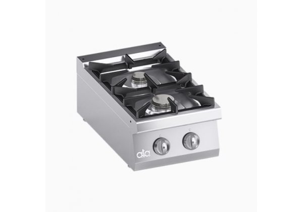 ATA700 - 2 égős gázüzemű asztali főzőlap, 14.2kW, Solution Line