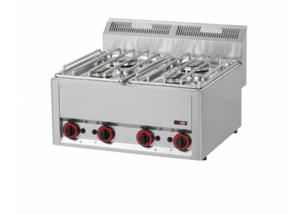 RmGastro SP60 GL - 4 égős, gázüzemű asztali főzőlap 13.2kW