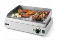 HENDI - asztali rostlap, Bordázott sütőfelület, elektromos üzemű