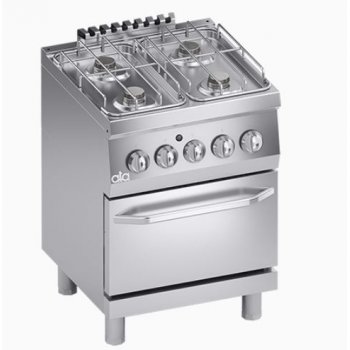 ATA 600  - 4 égős, gázüzemű tűzhely, GN1/1 gázos sütővel