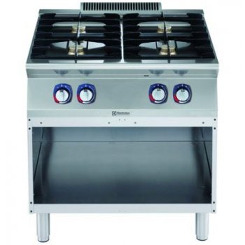 Electrolux Professional XP700 - 4 égős gázüzemű főzőlap, elöl nyitott alépítményen