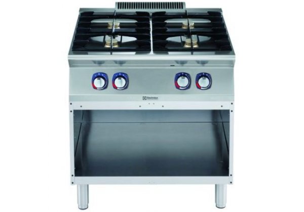 Electrolux Professional XP700 - 4 égős gázüzemű főzőlap, elöl nyitott alépítményen