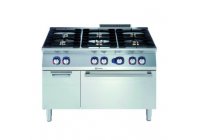 Electrolux Professional XP700 - 6 égős gáztűzhely, alul GN2/1-es gázos sütővel