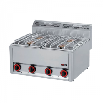RmGastro SP60 GLS - 4 égős, gázüzemű asztali főzőlap 18.0kW