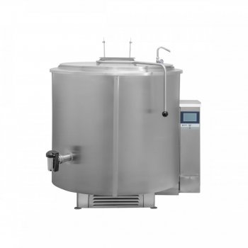 GAM RKG-505  -  500 lt. ÉRINTŐ kijelzős gázüzemű főzőüst, kerek palást, kerek csésze, indirekt fűtés