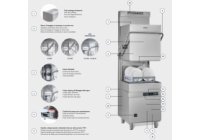 ARISTARCO AH ESI ES - hővisszanyerő rendszerrel ellátott Hood-Type mosogatógépek